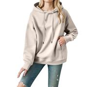 Sweat à capuche pour femme en coton - Sweat-shirt à capuche pour femme - Manches longues - Loisirs - Sport - Décontracté - Rétro - Sweat à capuche basique - T-shirt à manches longues - Sweatshirts