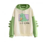 Sweat à Capuche pour Femme Et Fille - Style Japonais - Caricature Kawaii - Automne Et Hiver - pour FêTe, Voyage, Quotidien Dinosaure Hooded Sweatshirt Mignon Casual Soprt Hoodie Automne Hiver Chaud