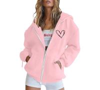 Sweat à capuche pour femme - Fermeture éclair - Aesthetic Y2K - Hip Hop - Décontracté - Pour adolescente et fille - Veste à capuche - Manches longues - Pour le sport, le fitness, l'extérieur - Veste