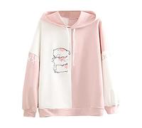 Sweat À Capuche pour Femme Fille - Manches Longues Veste Pull Femme Chic Pull Basic Doublure en Polaire Jumper Hoodie Sweat à Capuche LéGer