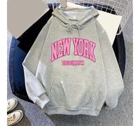 Sweat à Capuche pour femme Homme Coupe Ample Lettres Sweat à | pour Coupe ample et dÃ©contractÃ©e, idÃ©ale pour cacher les formes ou superposer des vÃªtements en automne(Gray XL)