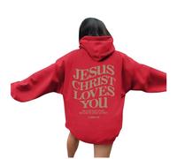 Sweat à capuche pour femme Jésus Jésus Christ Loves You Workou Christian Goth avec capuche Vêtements Faith Y2K Lettre graphique Décontracté Tops mignons Dames Jésus Saves Pray The Lord Anime Automne