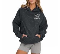 Sweat à capuche pour femme Jésus Love Like Jesus Preppy Lettre d'automne Christian Casual Vêtements à capuche Jésus Saves Thin Comfort Graphic avec capuche Sweatshirts Goth I Love Jesus Pray The Lord