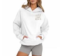 Sweat à capuche pour femme Jésus Love Like Jesus Preppy Lettre d'automne Christian Casual Vêtements à capuche Jésus Saves Thin Comfort Graphic avec capuche Sweatshirts Goth I Love Jesus Pray The Lord