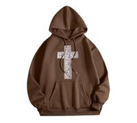 Sweat à capuche pour femme Jésus Plage Mode Décontracté Chrétien été avec capuche Tops Faith Backwoods Workou Sweat graphique Dieu Religieux Automne Gothique Mignon avec motifs tendance, café, L