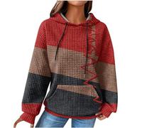 Sweat à capuche pour femme, surdimensionné, décontracté, manches longues, pull chaud pour l'automne et l'hiver, pull vintage, imprimé coloré, sweat-shirt à capuche avec capuche, haut tendance pour