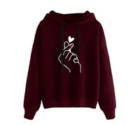 Sweat À Capuche pour Femmes, Amour À Capuche Veste Tops Sweat