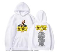 Sweat À Capuche pour Femmes Et Hommes Imprimé Album De Chanteur Shane Merch Gillis Tournée Live Casual Rétro Manches Longues Pullover Hauts Unisexe-White||s