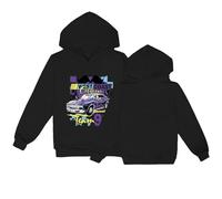 Sweat à capuche pour filles et garçons - Motif voiture créative - Col rond - Pull fin et décontracté - Pour adolescents