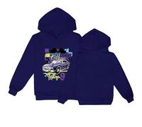 Sweat à capuche pour filles et garçons - Motif voiture créative - Col rond - Pull fin et décontracté - Pour adolescents