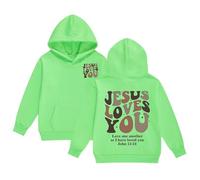 Sweat à Capuche pour Filles Jesus Faith Over Fear Essential Hoodies Workou décontracté Graphique chrétien Haut à Capuche Dieu drôle Coupe Ample Plage été avec Capuche Tenues Anime I Love Jesus f20