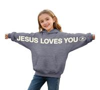 Sweat à Capuche pour Filles Jesus Faith Over Fear Essential Hoodies Workou décontracté Graphique chrétien Haut à Capuche Dieu drôle Coupe Ample Plage été avec Capuche Tenues Anime I Love Jesus f23