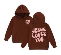 Sweat à Capuche pour Filles Jesus Faith Over Fear Essential Hoodies Workou décontracté Graphique chrétien Haut à Capuche Dieu drôle Coupe Ample Plage été avec Capuche Tenues Anime I Love Jesus f19