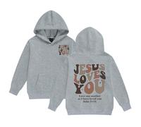 Sweat à Capuche pour Filles Jesus Faith Over Fear Essential Hoodies Workou décontracté Graphique chrétien Haut à Capuche Dieu drôle Coupe Ample Plage été avec Capuche Tenues Anime I Love Jesus f20