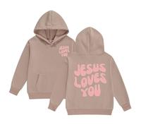 Sweat à Capuche pour Filles Jesus Faith Over Fear Essential Hoodies Workou décontracté Graphique chrétien Haut à Capuche Dieu drôle Coupe Ample Plage été avec Capuche Tenues Anime I Love Jesus f19