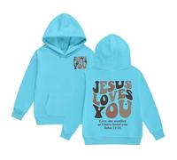 Sweat à Capuche pour Filles Jesus Faith Over Fear Essential Hoodies Workou décontracté Graphique chrétien Haut à Capuche Dieu drôle Coupe Ample Plage été avec Capuche Tenues Anime I Love Jesus f20