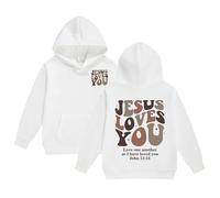 Sweat à Capuche pour Filles Jesus Faith Over Fear Essential Hoodies Workou décontracté Graphique chrétien Haut à Capuche Dieu drôle Coupe Ample Plage été avec Capuche Tenues Anime I Love Jesus f20