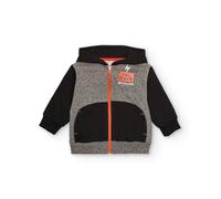 Sweat à capuche pour garçon avec détails contrastants gris 4A