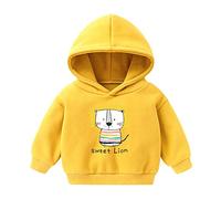 Sweat à capuche pour garçons tout-petits garçons filles hiver manches longues sweat à capuche sweat d'extérieur pour enfants vêtements de dessin animé Lions imprimés sweatshirt 74 garçon, jaune, 3-4