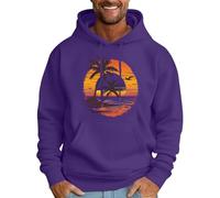 Sweat à capuche pour homme à manches longues, imprimé 3D, pull à capuche thermique confortable avec poche, sweat à capuche uni, coupe ample, sweat à capuche en polaire pour homme, violet, 3XL