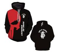Sweat À Capuche pour Homme A.na.rc.h.y S.on.s Graphique Confortable Style Sportif Vêtements D'extérieur Veste 3D Printemps Automne-B||s