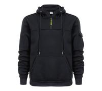 Sweat à Capuche pour Homme avec Demi Fermeture éclair Noir | Sweat à Capuche pour Homme Grandes Tailles Veste Chaude décontractée Confortable Veste de survêtement Pullover d'extérieur