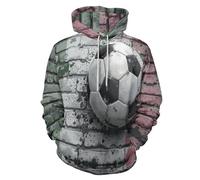 Sweat à Capuche pour Homme avec Imprimé Match De Football, Pull à Capuche Un Drapeau Italien En Lambeaux Manches Longues Pull de Course Décontracté pour Sport, Jogging, VêTements de Tous Jours