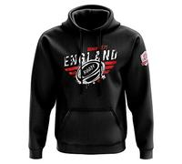 Sweat à capuche pour homme avec inscription « England Rugby Since 1871 » - Cadeau pour homme - St Georges Day - Noir - Medium