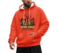 Sweat à capuche pour homme avec message « Every Child Matters » - Sweat à capuche pour la journée du t-shirt orange | Sweat-shirt de déclaration pour soutenir les communautés indigènes, Stil_t01