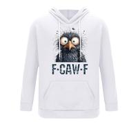 Sweat à capuche pour homme avec motif d'oiseau amusant - Sweat à capuche avec inscription amusante et oiseau de dessin animé - Pull décontracté pour un look quotidien humoristique, Style_f18 Blanc, S