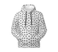 Sweat à capuche pour homme avec motif patte de chien pour l'hiver, l'automne, le printemps, chaud, léger et confortable, vêtement décontracté