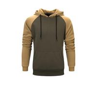 Sweat à capuche pour homme - Bloc de couleurs - Sweat à capuche en coton - Loisirs - Veste de baseball - Sport - Sweat à capuche basique - Confortable - Décontracté, vert, M