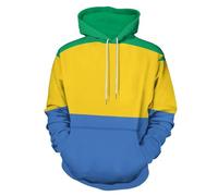 Sweat a Capuche pour Homme,Gabon Sweatshirt col Rond, Manches Longues, Slim Coupe , Hoody, Pull, Mélange de Coton de Haute qualité pour Homme,Jaune,XL