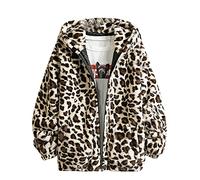 Sweat à capuche pour homme - Grandes et grandes vestes d'hiver avec capuche - Polaire à fermeture éclair intégrale - Manteaux en fausse fourrure léopard, blanc, M