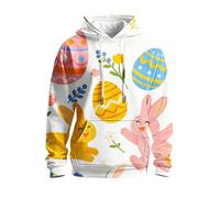Sweat à capuche pour homme imprimé lapin de Pâques coloré, Colorful, 3XL