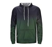 Sweat à capuche pour homme, manches longues, sweat à capuche avec motif ombré, léger, décontracté, vêtement d'extérieur dégradé de couleur 3D, vêtements de plein air, tendance, extensible, streetwear