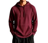 Sweat à capuche pour homme, motif gaufré, surdimensionné, avec cordon de