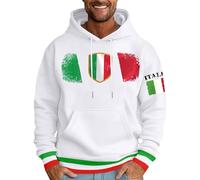 Sweat à capuche pour homme - Motif imprimé lettre italienne - Mode décontractée tendance - Pour tous les jours - Hiver - Streetwear - Basic, Blanc., 6XL