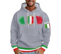 Sweat à capuche pour homme - Motif imprimé lettre italienne - Mode décontractée tendance - Pour tous les jours - Hiver - Streetwear - Basic, Gris clair., 6XL
