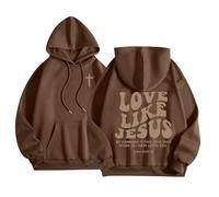 Sweat à capuche pour homme pour la vie quotidienne, coupe ample, sweatshirts graphiques pour l'hiver, polyvalent, confortable à porter avec des t-shirts, café, M