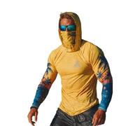 Sweat à capuche pour homme Protection solaire UPF 50+ Sweat à capuche léger à séchage rapide Évacuation de l'humidité Sweat à capuche de sport T-shirt de sport respirant pour la pêche d'été avec