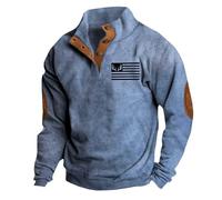 Sweat à capuche pour homme - Pull à col rond pour homme - Pull de travail pour homme - Vêtements de sport pour femme - Tunique longue pour femme - Vêtement de détente confortable, bleu, 3XL