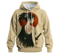 Sweat à capuche pour homme - Pull à manches longues et poche - Motif