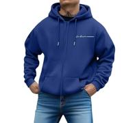 Sweat à capuche pour homme - Pull d'hiver chaud pour homme, bleu, XL