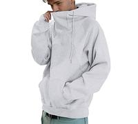 Sweat à capuche pour homme Style japonais Harajuku Style Ninja Double Cou Coton Hip Hop Sweat à capuche surdimensionné épais Pull Techwear avec capuche Couleur unie Veste à capuche, O gris., XL