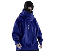 Sweat à capuche pour homme, sweat à capuche à col bouffant pour homme, pull à capuche surdimensionné décontracté ample, sweat à capuche tendance classique, pull uni à manches longues avec grande poche