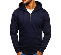 Sweat à capuche pour homme - Sweat à capuche avec fermeture éclair - Veste de loisirs à manches longues - Style sportif décontracté - Fitness - Cadeau basique pour homme