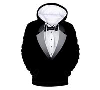 Sweat à capuche pour homme Sweat à capuche drôle Fête d'anniversaire classique Humour Tux Sweat à capuche Sweat à capuche Homme Classique, Marine, XL