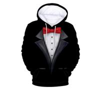 Sweat à capuche pour homme Sweat à capuche drôle Fête d'anniversaire classique Humour Tux Sweat à capuche Sweat à capuche Homme Classique, bleu foncé, XL