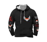 Sweat à capuche pour homme - Sweat à capuche - Sweat à capuche - Sweat à manches longues - Pull d'extérieur confortable et élégant - Style sportif, Noir , 4XL